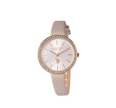 US POLO WOMEN'S LIGHT CALF LEATHER STRAP WITH PERSONALIZED BUCKLE