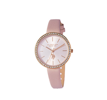 US POLO WOMEN'S LIGHT CALF LEATHER STRAP WITH PERSONALIZED BUCKLE