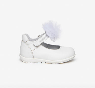 NERO GIARDINI KIDS LEATHER FLATS SHOES WHITE