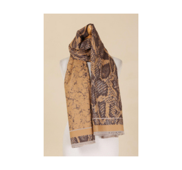 LOVELY BOUTIQUE COLOURFUL SNAKE SKIN PRINT SCARF