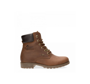 PANAMA JACK LEATHER ANKLE BOOTS WITH WOOL GORE-TEX LINING IN BROWN