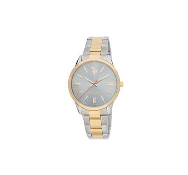 US POLO MEN COOPER STAINLESS STEEL BAND WITH YELLOW GOLD PLATING