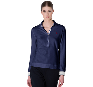 US POLO WOMEN LONG SLEEVE POLO SHIRT