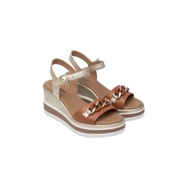 NERO GIARDINI WOMENS LEATHER WEDGES