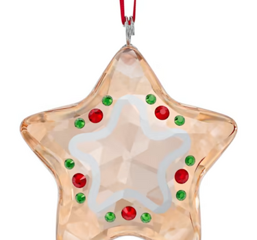 SWAROVSKI HOLIDAY CHEERS GINGERBREAD STAR ORNAMENT