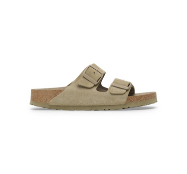 BIRKENSTOCK ARIZONA SUEDE LEATHER IN FADED KHAKI