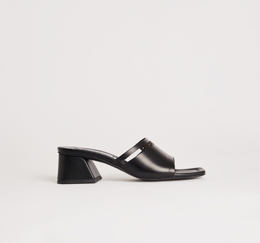 KARL LAGERFELD PLAZA KARL CUT-OUT HEELED MULES SANDALS