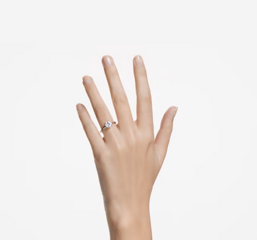 SWAROVSKI CONSTELLA COCKTAIL RING PRINCESS CUT IN WHITE