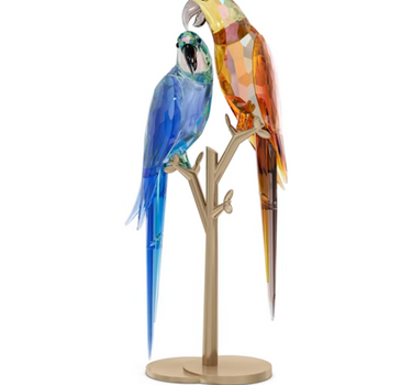 SWAROVSKI JUNGLE BEATS PARROT COUPLE BELL & BRIO