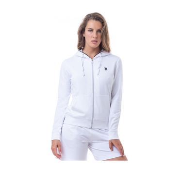 US POLO ASSN. WOMEN HOODIE IN WHITE