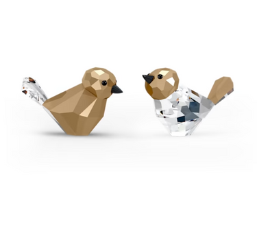 SWAROVSKI HOLIDAY MAGIC BIRD COUPLE IN GOLD