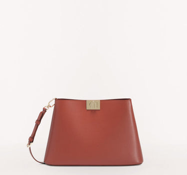 FURLA FLEUR SHOULDER BAG IN BROWN