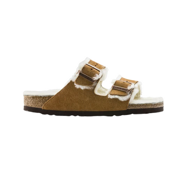 BIRKENSTOCK ARIZONA SHEARLING SUEDE LEATHER NARROW FIT