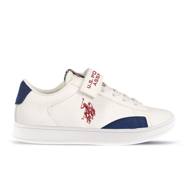 US POLO ASSN. KIDS TRAINERS IN WHITE BLUE FINISH